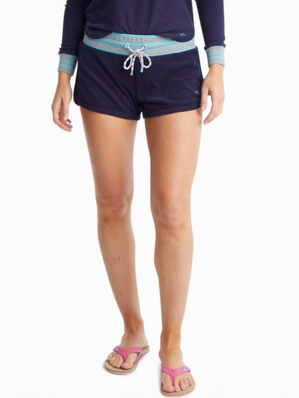 Southern Tide Jodie Terry Shorts Womens Small Navy Blue NWT $58 Drawstring
